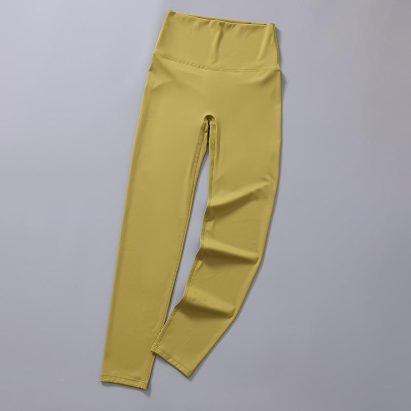 Seamless Solid Casual Slim Fit Yoga Leggings Pants Women High Waist Sports Tight Yoga Pants Women Push Up Running Training Fitness Legging Pants 25579