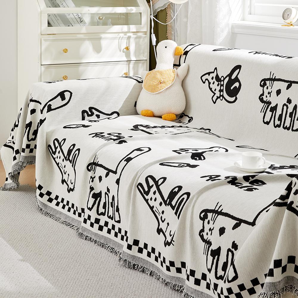 Милое покрывало для дивана из ткани синель — фото 4