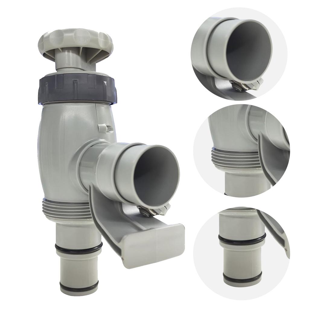 Plunger Valves with Secure Holders for Ground Pool Hose Easy Installation Filter Pump Parts Streamlines Water Regulation
