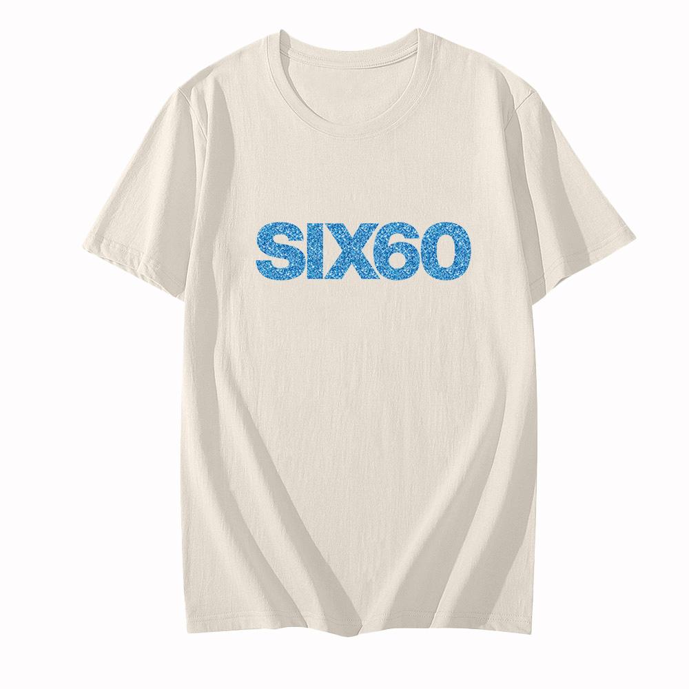 Six60 T-Shirt Casual Fashion Unisex Tops Soft Cotton Round Neck Camisetas Short Sleeve for Summer Graphic Printing Clothing