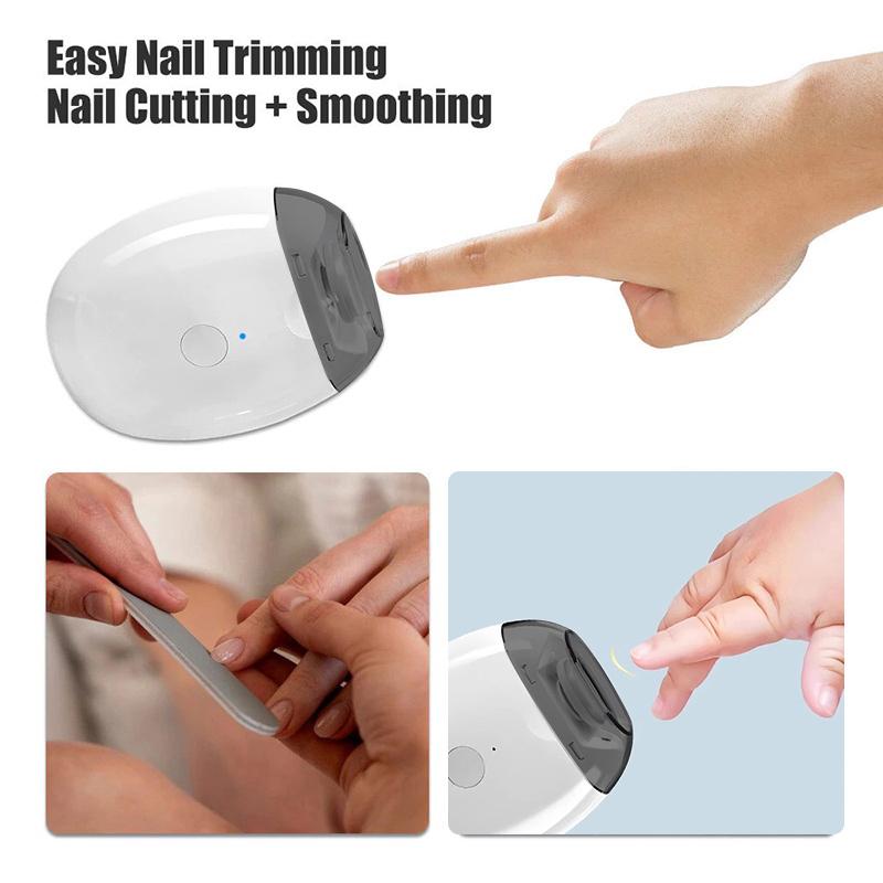 Elektrische Nagelknipser mit Licht Automatischer Maniküre-Trimmer Erwachsener Baby Fingernagel Zehennagel Schere Pediküre Polieren Nägel Schneider