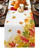 Thanksgiving Autumn Maple Leaves Table Runner Christmas Dinner Table Cloth Wedding Party Decor Cotton Linen Tablecloth