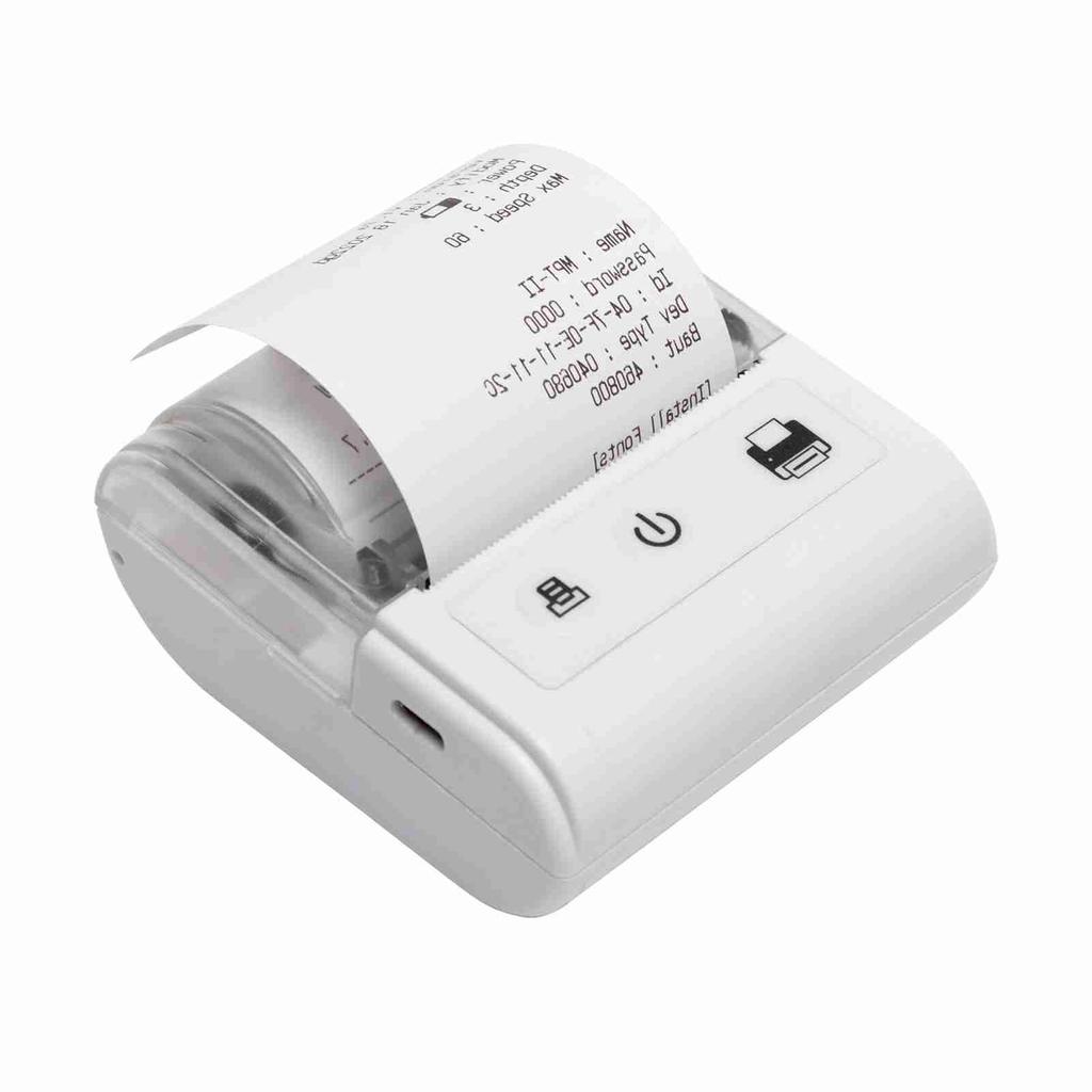Tragbarer Mini-Thermo-Belegdrucker USB BT-Verbindung 2 Zoll 57mm Drahtlosdrucker Hohe Geschwindigkeit mit 1 Rolle Papier