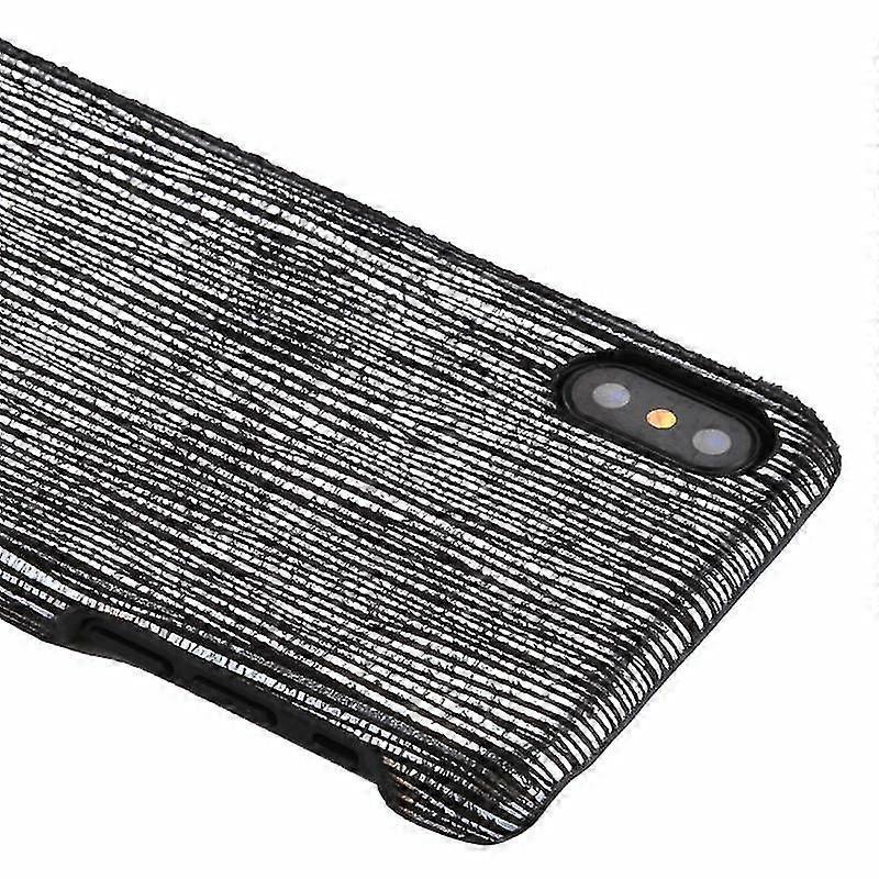 Phone Cover Case For Iphone X / Xs Pc Twinkle Stripes Pattern Protective Back Cover Case (black)