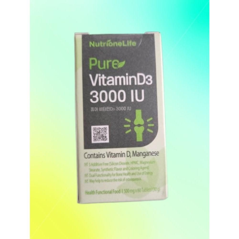 NutriOne Pure Vitamin D3 3000 IU 60 Tablets 1 pcs