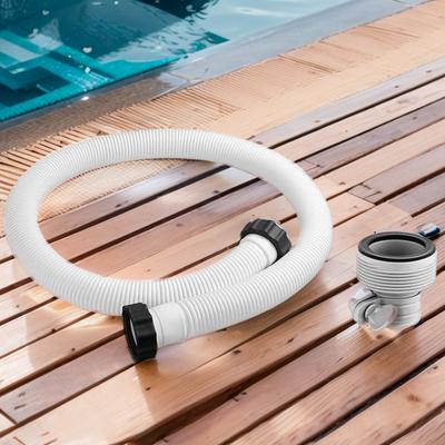 1.5in Diameter Pool Filter Pump Hose with Adapter Pool Pump Hose Salt Water Pump Hoses for Intex Filter Pumps Saltwater Systems