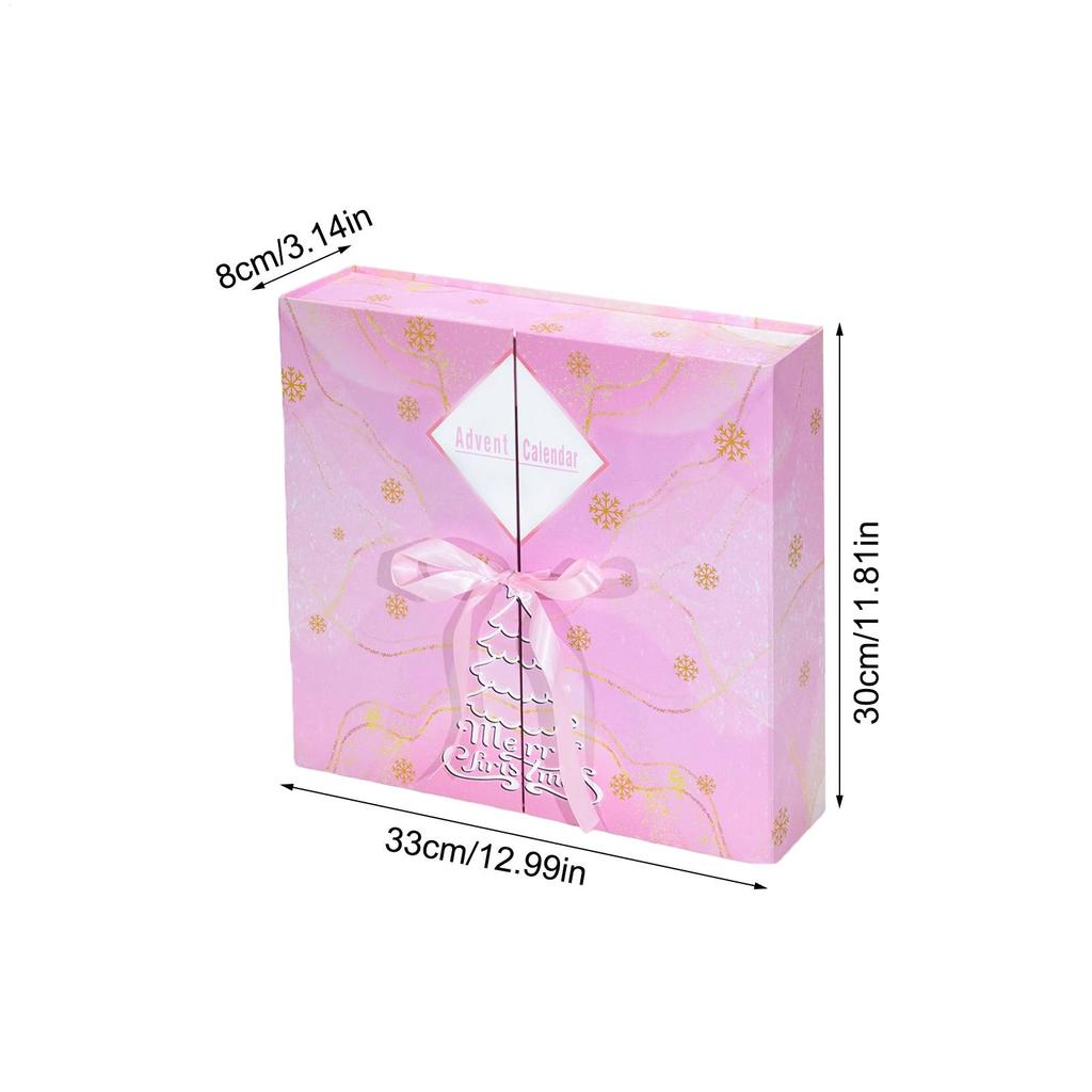 Christmas Countdown Candy Box Refillable Foldable 24-Day Christmas Count-Down For Kids Teen Adult Men Women Boys Girls Holiday