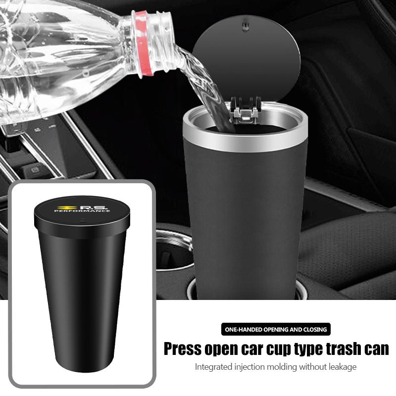 Car Garbage Bin Ashtray Dust Case Trash Can Click Open Cover For Renault Dacia RS Megan Scenic Logan Laguna Clio 3 4 Kadjar WW14