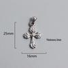 Retro Titanium Steel Cross Necklace Pendant - Stainless Steel DIY Jewelry Accessory, Fade-Resistant