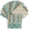 24pcs Junk Journaling Craft Paper Flower Crapbook Paper Pad 6x6inch Assorted Pattern Decoupage Cardstock Paper Single-Sided Vintage Scrapbooking DIY