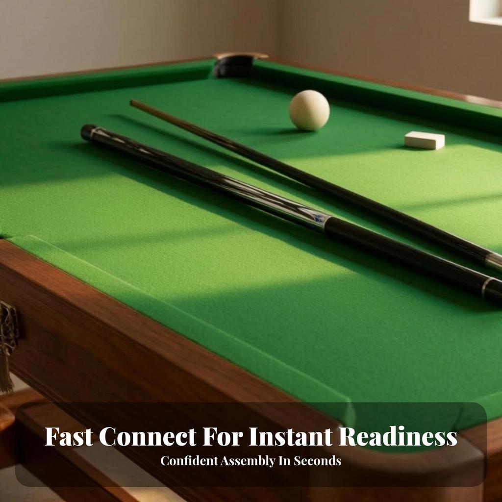 Two-Piece Pool Cue Wooden Billiard Stick Maple for Home Game Room