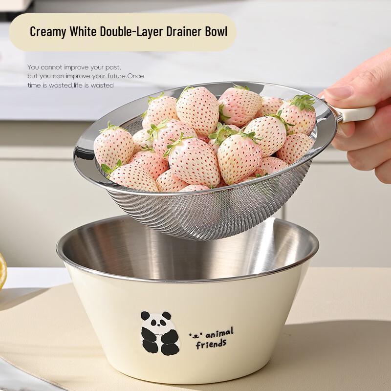 ZISIZ Stainless Steel Salad Bowl
