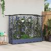 Raised Garden Bed with Trellis and Hanging Roof Gray 203.5 X 40 X 125 Cm PP