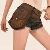 Vintage Rivet Waist Bag Multifunctional Thigh Bag Retro Fanny Pack Outdoor Crossbody Hip Bag For Men Women