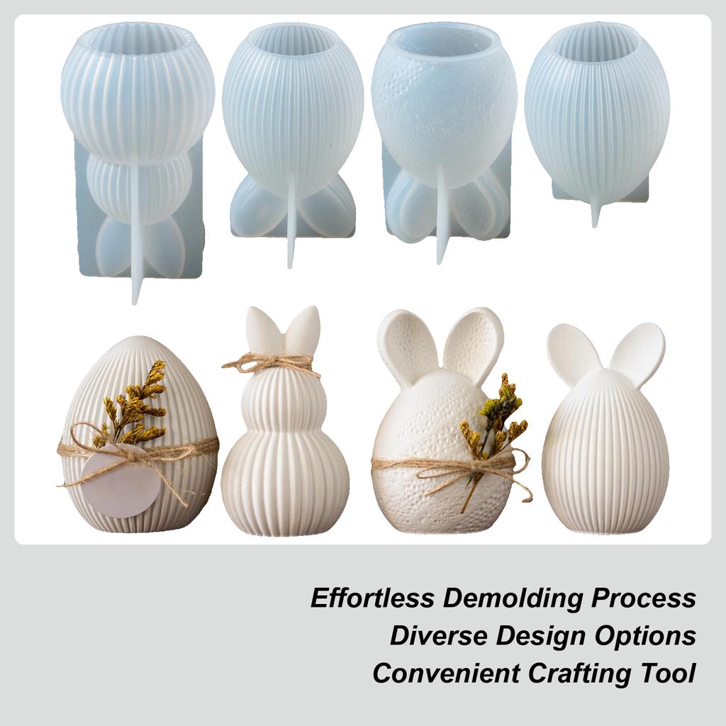Osterhase Ei Form Aromatherapie Kerze Gips Silikonform Silikon Osterhase Ei Harz Gießform Handwerk Ornament