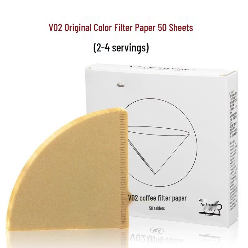 Jiaqi Unbleached V-Shape Pour Over Coffee Filters