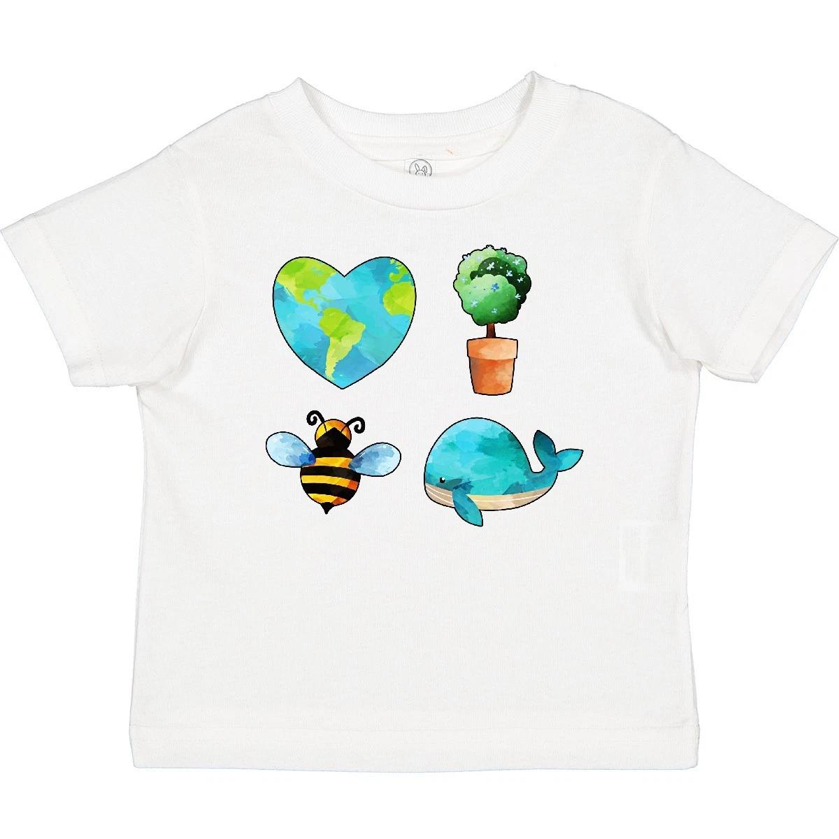Inktastic Earth Day Plant A Tree Save The Bees Save The Seas Love Baby T-Shirt 130