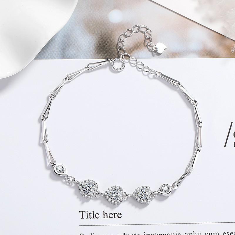 Zwei Karat Prinzessschliff Simulierter Moissanit Armband - Vielseitiger Damen-Beadschmuck