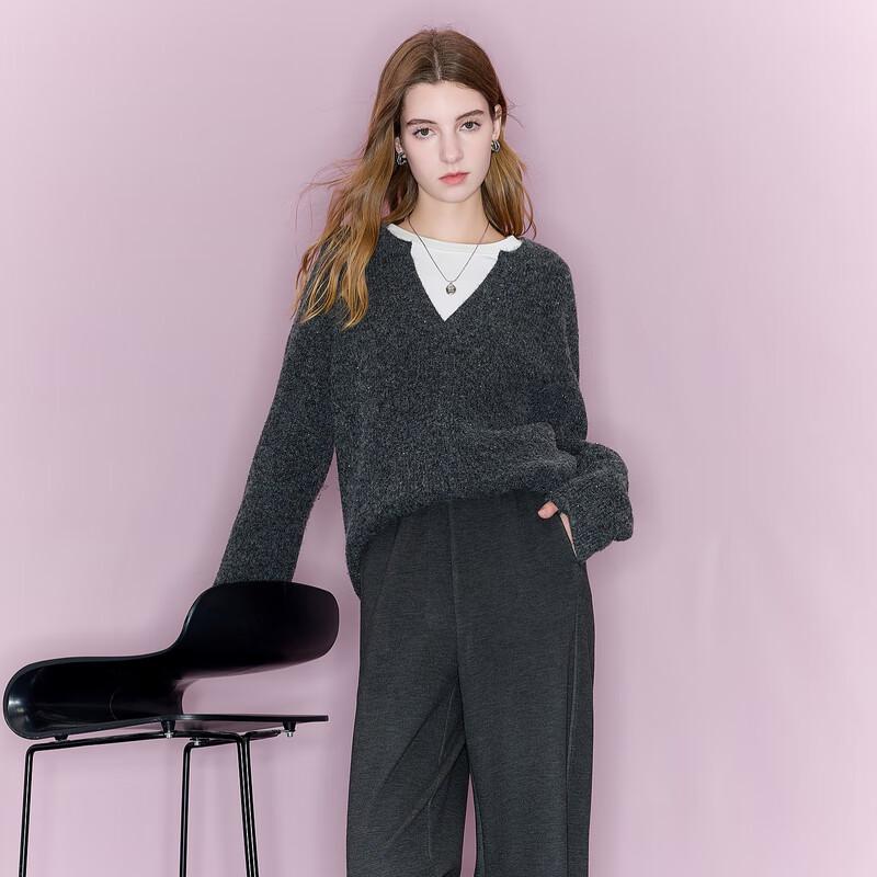 

Женский пуловер Sancai с пайетками, вязаный, с V-образным вырезом L