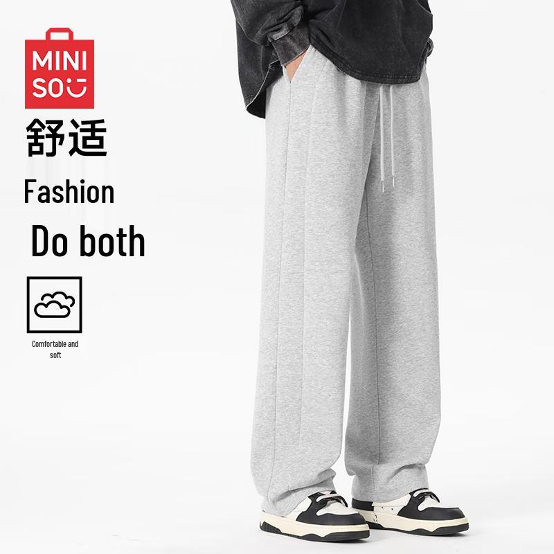 

MINISO Men s Heavyweight Straight-Leg Sweatpants L