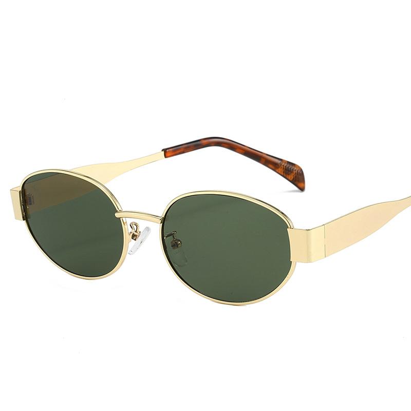 HongKong Style Sunglasses Woman Oval Shape UV400 Protection Men's Sun Glasses Vintage Retro Stylish Women Sunglass