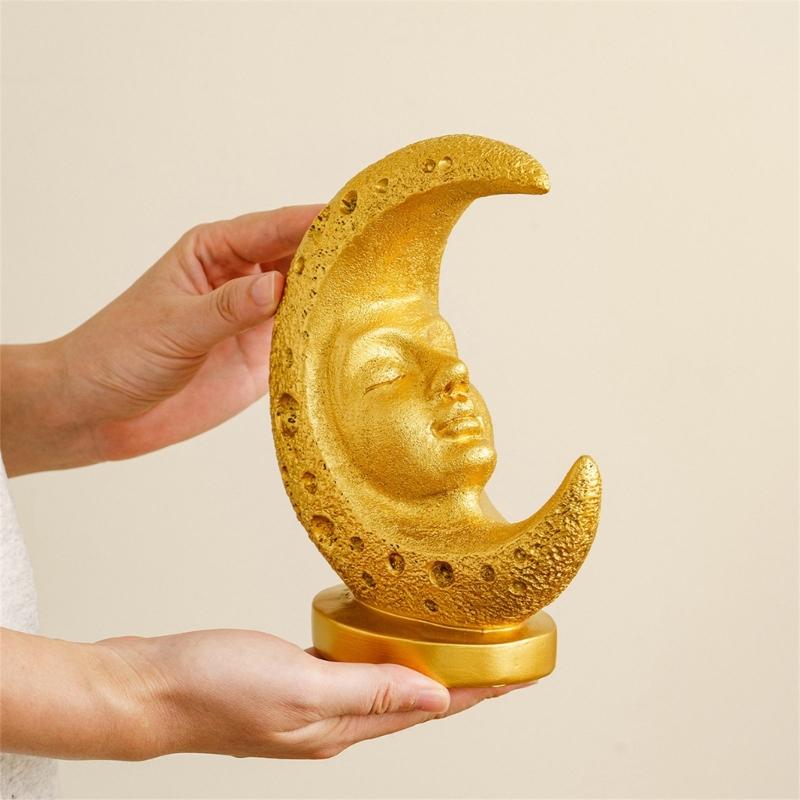 Resin Moon Statue Moon Goddess Sculptures Collectible Figurines Decorative Objects Table Ornament Office Home Decors
