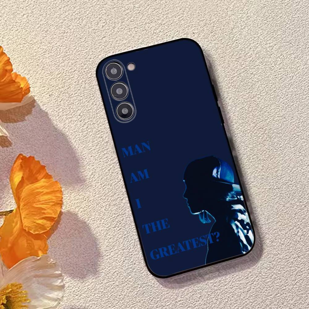Pouzdro na telefon Musician Billie E-Eilish pro Samsung Galaxy A73, A72, A71, A70, A53, A52, A51, Ostatní Měkký černý kryt