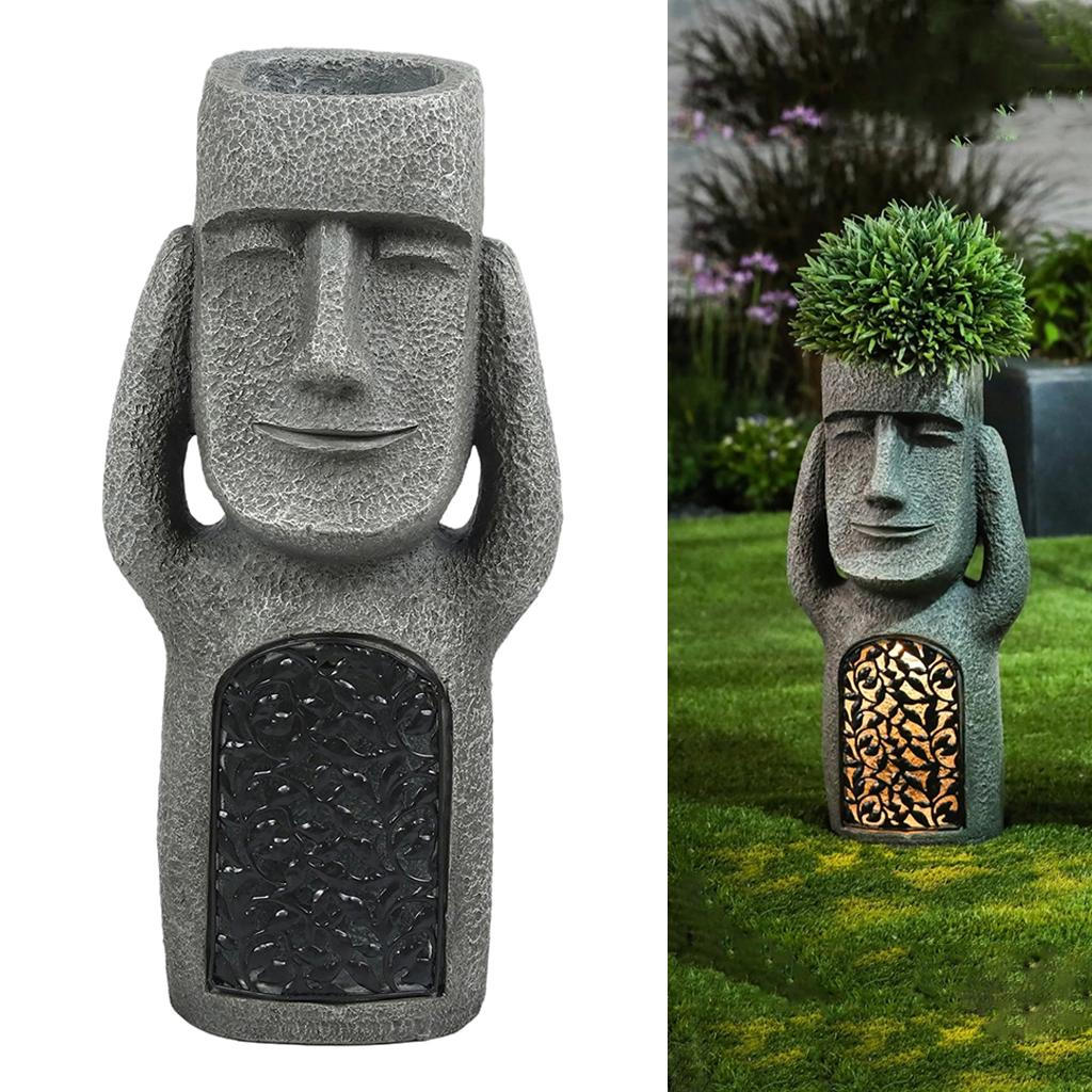 10 Inch Moai Monolith Garden Sculpture in Easter Island Resin