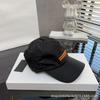 New baseball cap embroidered duck tongue hat for men and women, fashionable and versatile horizontal bar sun hat