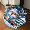 1PC reindeer snowscape Automatic Open/Close Umbrella Compact Folding Umbrella with 8-Rib Shaft lightweight esign, Fashion Lovers1226A