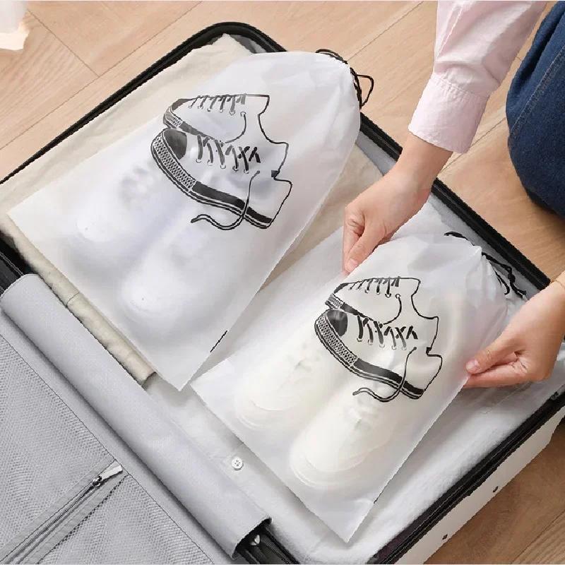 10/1Pcs Portable Shoes Storage Bag Dust-proof Drawstring Pouch Travel Packing Shoes Organizer Household Waterproof Shoes Cover