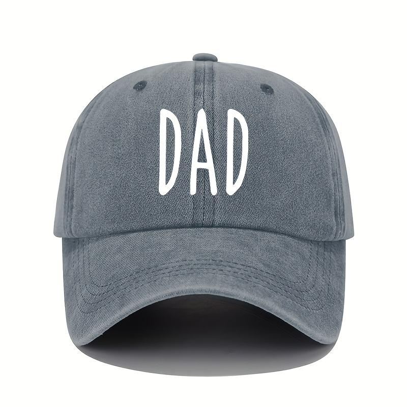 Dad's letter printed baseball cap retro lightweight washable hat with adjustable sun protection hat for travel
