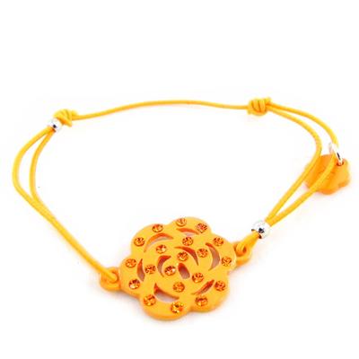 [H3562] - Designer-Armband 'Camélia' orange