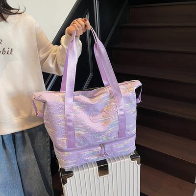 Kurzstrecken Leichte Große Kapazität Tragbare Reisetasche für Geschäftsreise Tragbare Gepäcktasche Trocken-Nass-Trennung Sport Yoga Tasche