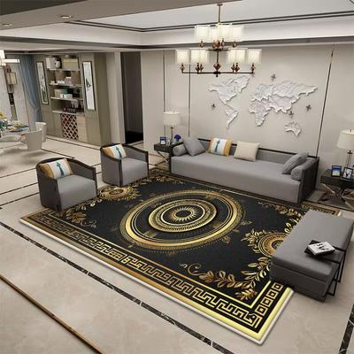 Luxe tapijten in Chinese stijl voor woonkamer Antislip slaapkamerdecoratie Retro zwart vloerkleed Aanpasbare bedzijde Entree deurmat