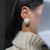 Exaggerated 1.8cm Half Round Big Simulated Round Earrings White Statement Earrings For Women Korean Earrings Jewelry Gift