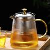 2026 Thickened Glass Teapot with Integrated Infuser – High-Temperature Resistant for Home Brewing