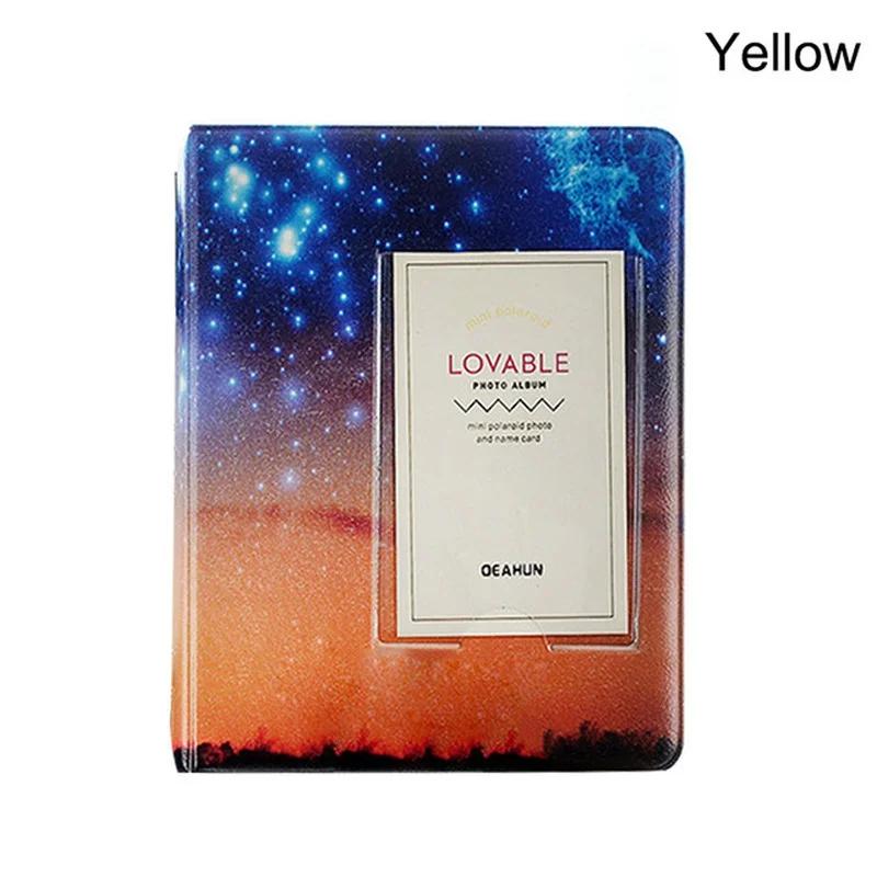 

Colorful Starry Sky Series Album 64 Pockets 3 Inch Storage Album Collection Movie Ticket Storage Photo Stamp Storage Album жёлтый