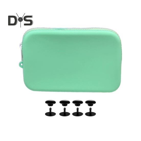 Mini silikonveske for Bogg Bag Vanntett glidelåslukking Bærbar ensfarget strandveske Kosmetisk veske Telefonholder Plug-in-innsatslommebok
