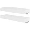 Scaffali a muro - Maison Exclusive - Bianco opaco - Set da 4 - Montaggio invisibile