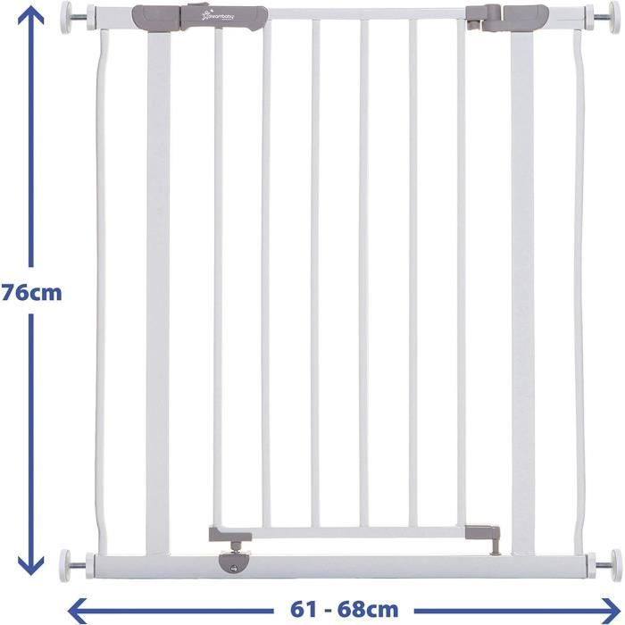 Safety Gate - DREAMBABY - AVA - Pressure Mounted - 61-67 X 76 Cm - Double Locking - White