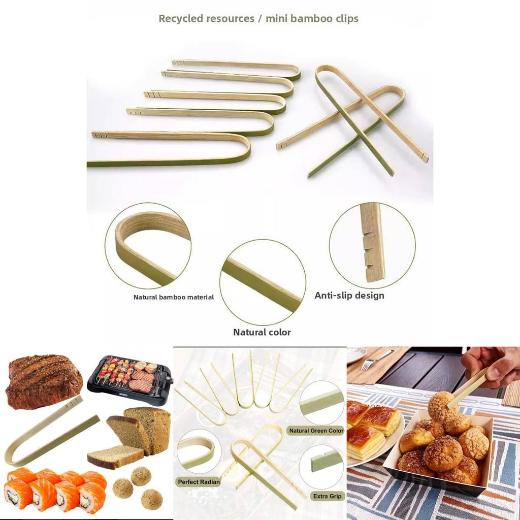 Food Claw Green Bamboo Clip With Non Slip Design For Bread And Cake Handling