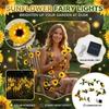 Solar-powered Sunflower String Lights With Gypsophila Plant Vine