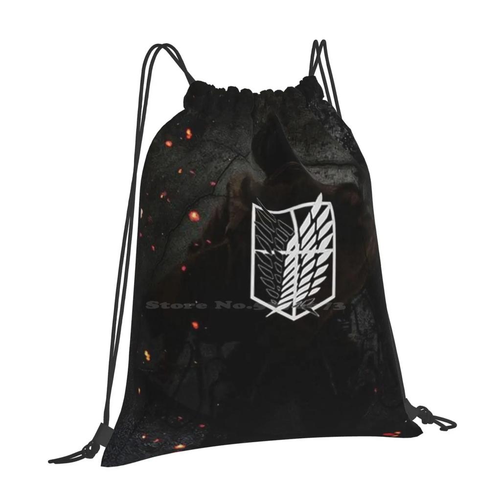 Shingeki No Kyojin Pattern Design Laptop Travel School Bags Atack On Titan Atackontitan Shingeki No Kyojin Anime Animation