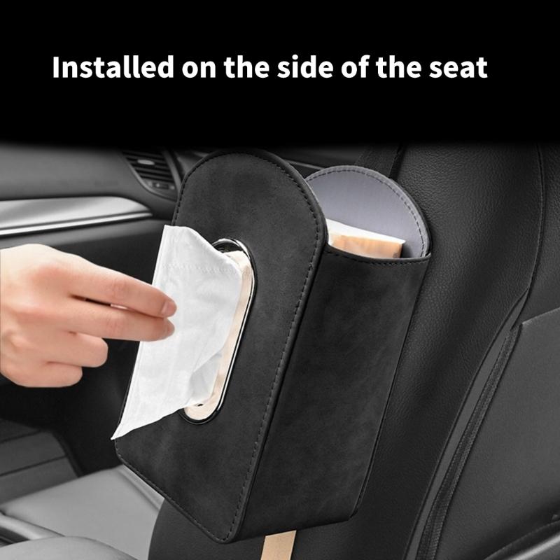 Elegant Car Seating Organizers with Tissue Holder, Space Saving Hanging Designs for Phone & Accessories Travel