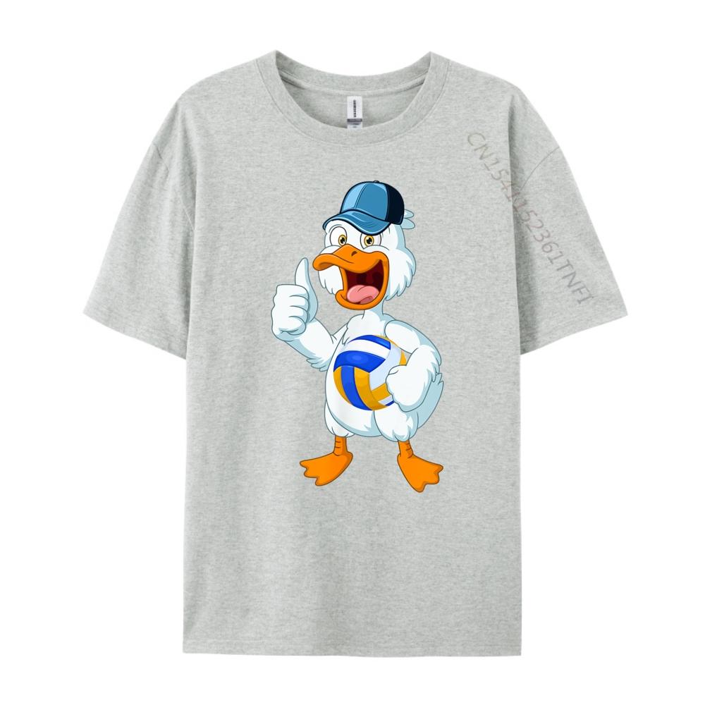 Duck Playing Volleyball Costume Volleyball Player Family Graphic T Shirts Men Man Mens Shirts Camisa Letter
