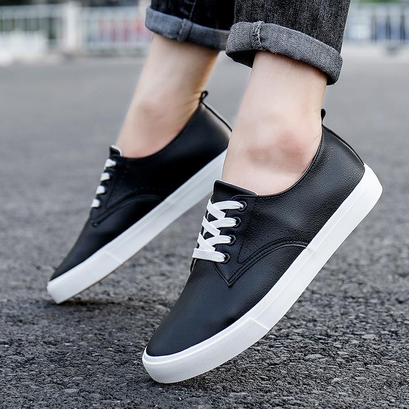 Spring and Autumn Casual Little White Shoes Men's Flat-soled Small Board Shoes Size 45 Blue Go to work Driving off