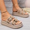 Summer New Women Fashion Platform Slippers 2024 New Arrival Outdoor Casual Slip-on EVA Sandals Wear-resistant Beach Flip-flops
