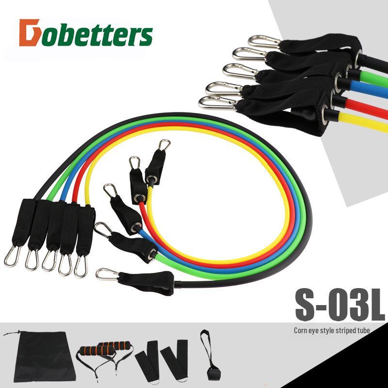 11-Piece Fitness Muscle Training Belt & Pull Rope Set