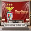 Tapisserie Murale Personnalisée avec Nom et Texte Benfica FC en Polyester pour Chambre à Coucher et Pièce
